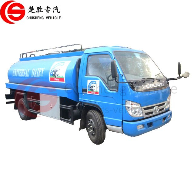 FOTON 4X2 6 Wheels 5000L Milk Tank Truck 5m3 Milk Delivery Truck for Malawi 