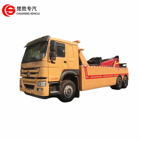Factory Price HOWO 6*4 25T 371HP Flatbed Wekcer Truck Heavy Duty Wrecker Tow Truck for Sale