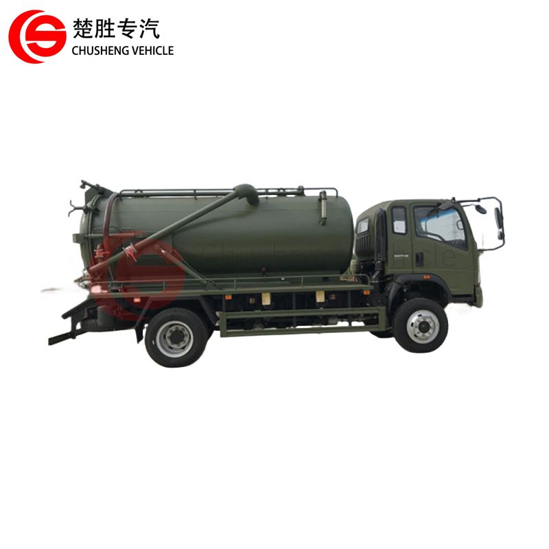 Best Selling HOWO 4×2 Vacuum Sewage Suction Tanker Truck Vacuum Sewage Cleaning Suckion Truck for sale