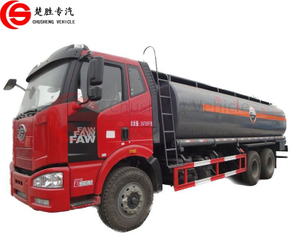 FAW 3 axles checmical liquid transport truck 6x4 10 wheels 23cbm hydrochloric acid transport truck 