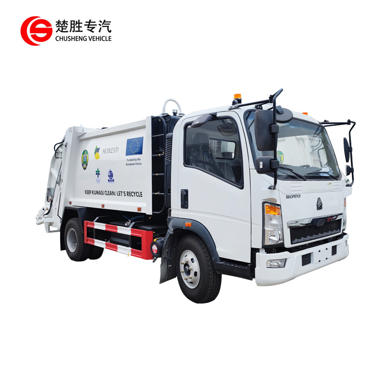 China Factory Price Howo waste collection truck compactor garbage truck to Ghana