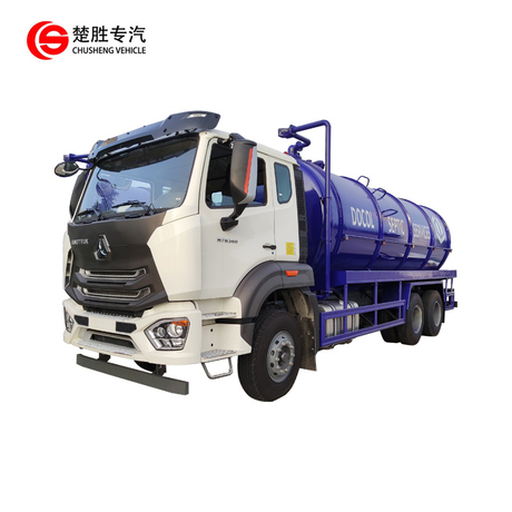 New Howo 4x2 6*4 Sewage Vacuum Suction Cleaning Truck Septic Tank Truck Sewage Suction Truck