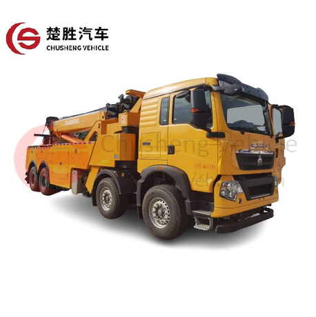 40Ton Towing And Lifting 360 degree Rotating Crane wrecker Truck