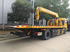 Dongfeng 8 tons rollback flatbed towing truck with crane