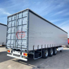 Factory Manufacture 3 Axles Cargo Box Curtain Side Semi Trailer Box Van Truck Trailer