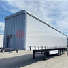 Factory Manufacture 3 Axles Cargo Box Curtain Side Semi Trailer Box Van Truck Trailer