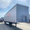 Factory Manufacture 3 Axles Cargo Box Curtain Side Semi Trailer Box Van Truck Trailer