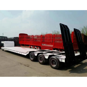 China Factory 3 Axle/4 Axle/5 Axle Low Loader Trailer Lowbed Semi Trailer for Carrying Crane Excavator