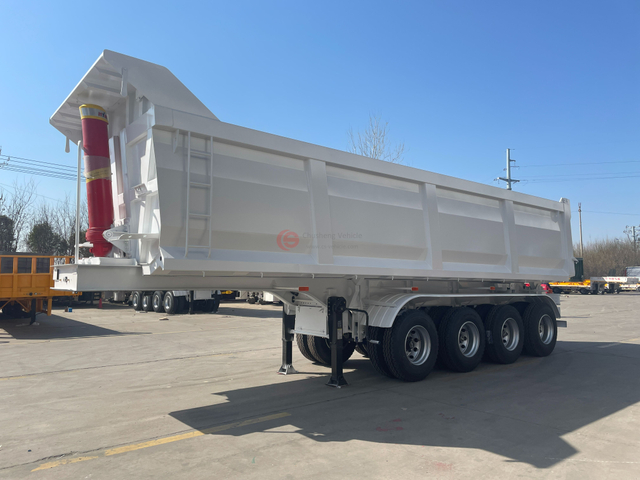 2 units 2025 Brand New Special Price White 4 Axles U Type Dump Semi trailer in Stock