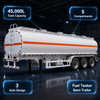  45000 Liters Fuel Tanker Semi Trailer 3 Axles FUWA 45m3 Steel Oil with 5 Compartments for Heavy Equipment Diesel Gasoline