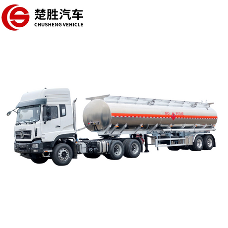 2 Axles 38000 Liters Aluminum Fuel Tanker Semi Trailer Gasoline Diesel Tank Semi-trailer