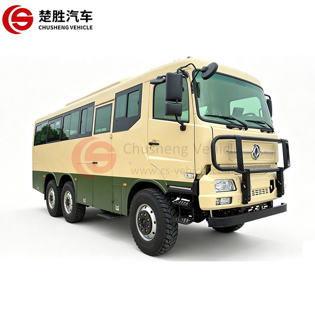 DONGFENG 6x6 Off Road Trucks Sightseeing Bus 30 Seats Passenger Carrier Bus