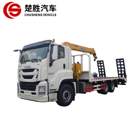 ISUZU GIGA 6x4 Flatbed Truck with XCMG Truck Mounted Crane